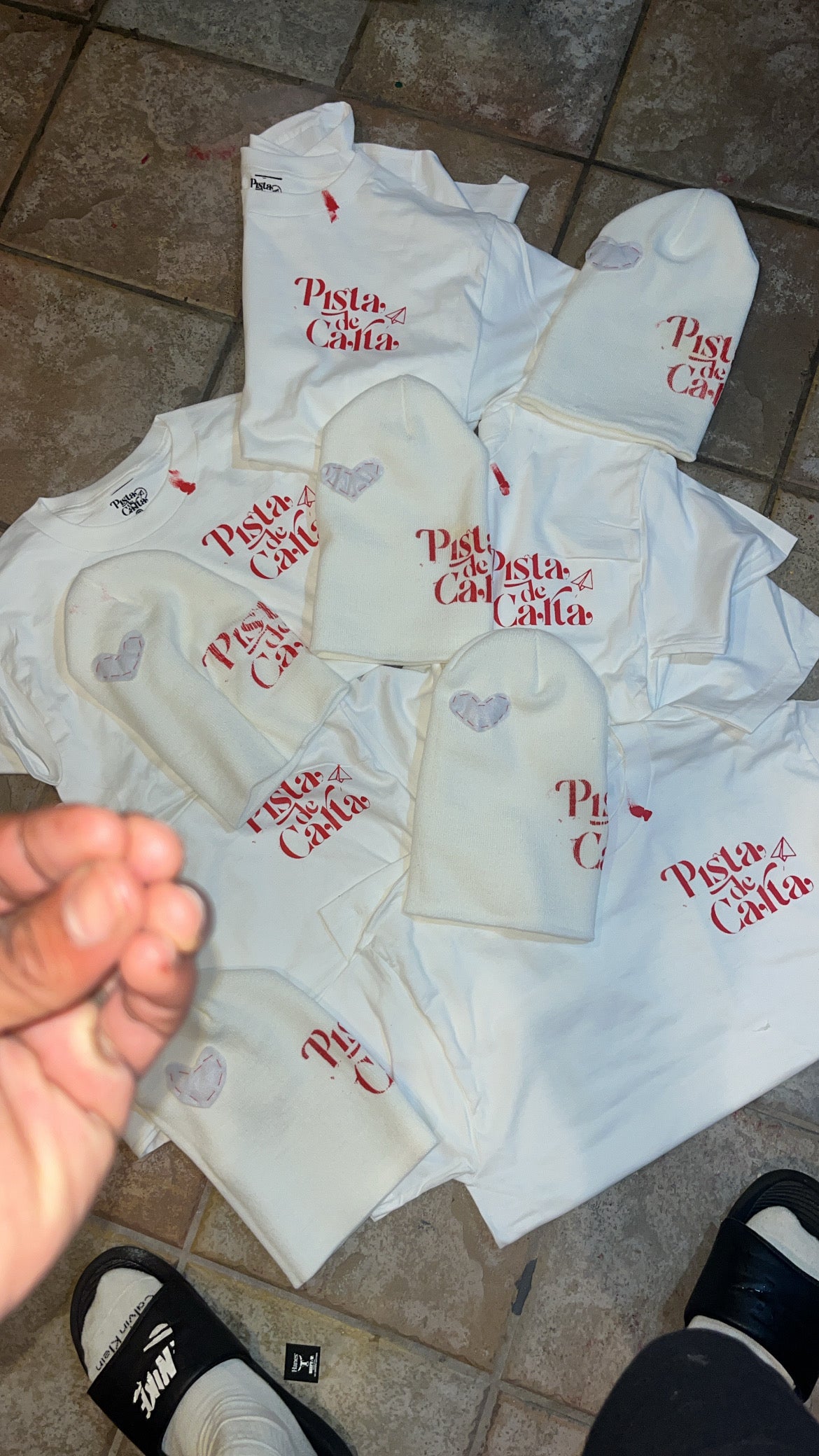 White x Red "LOVE" Beanie