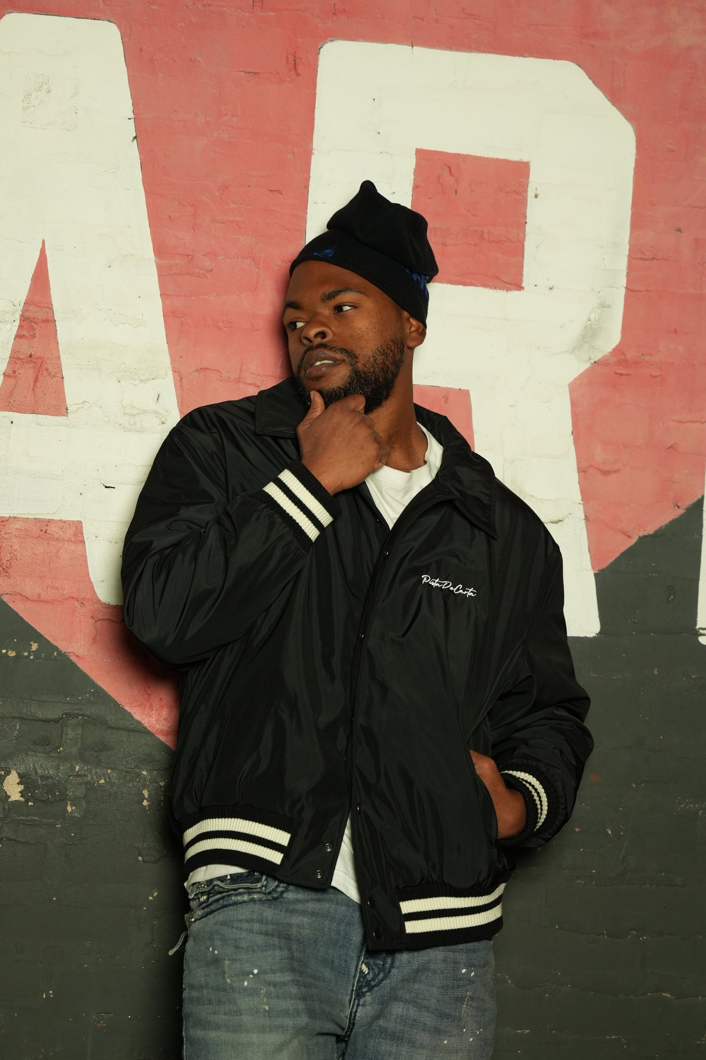 Black Pista Varsity Jacket (PRE-ORDER)