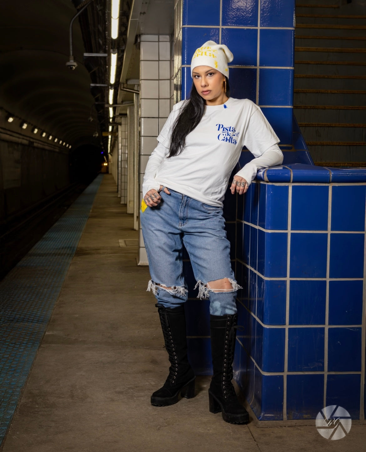 White x Blue Essential Tee