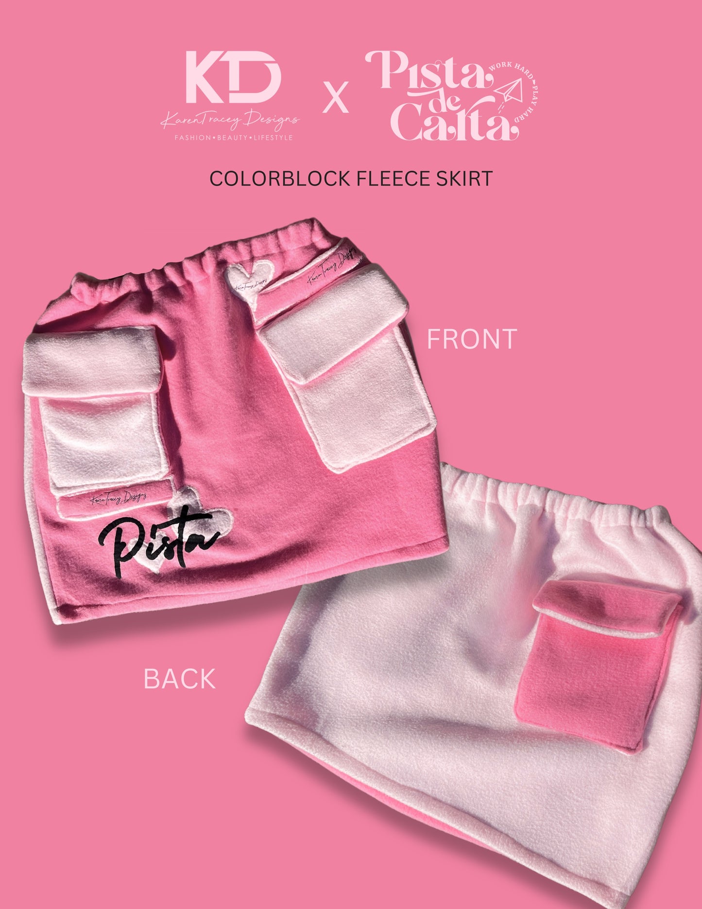 KTD x PDC Fleece Colorblock Skirt 2.0