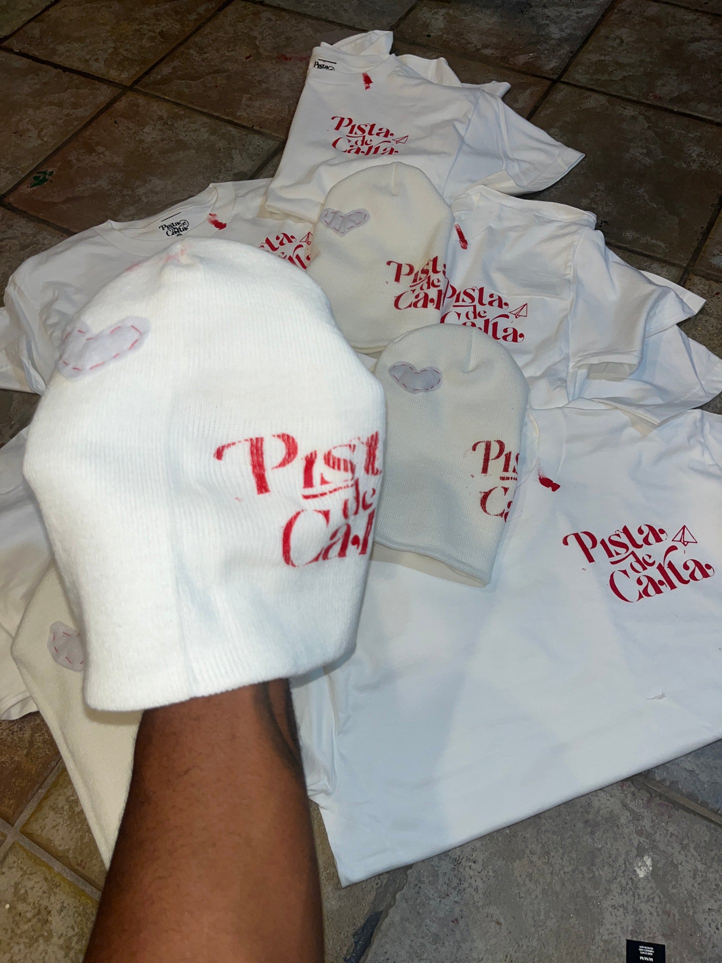 White x Red "LOVE" Beanie