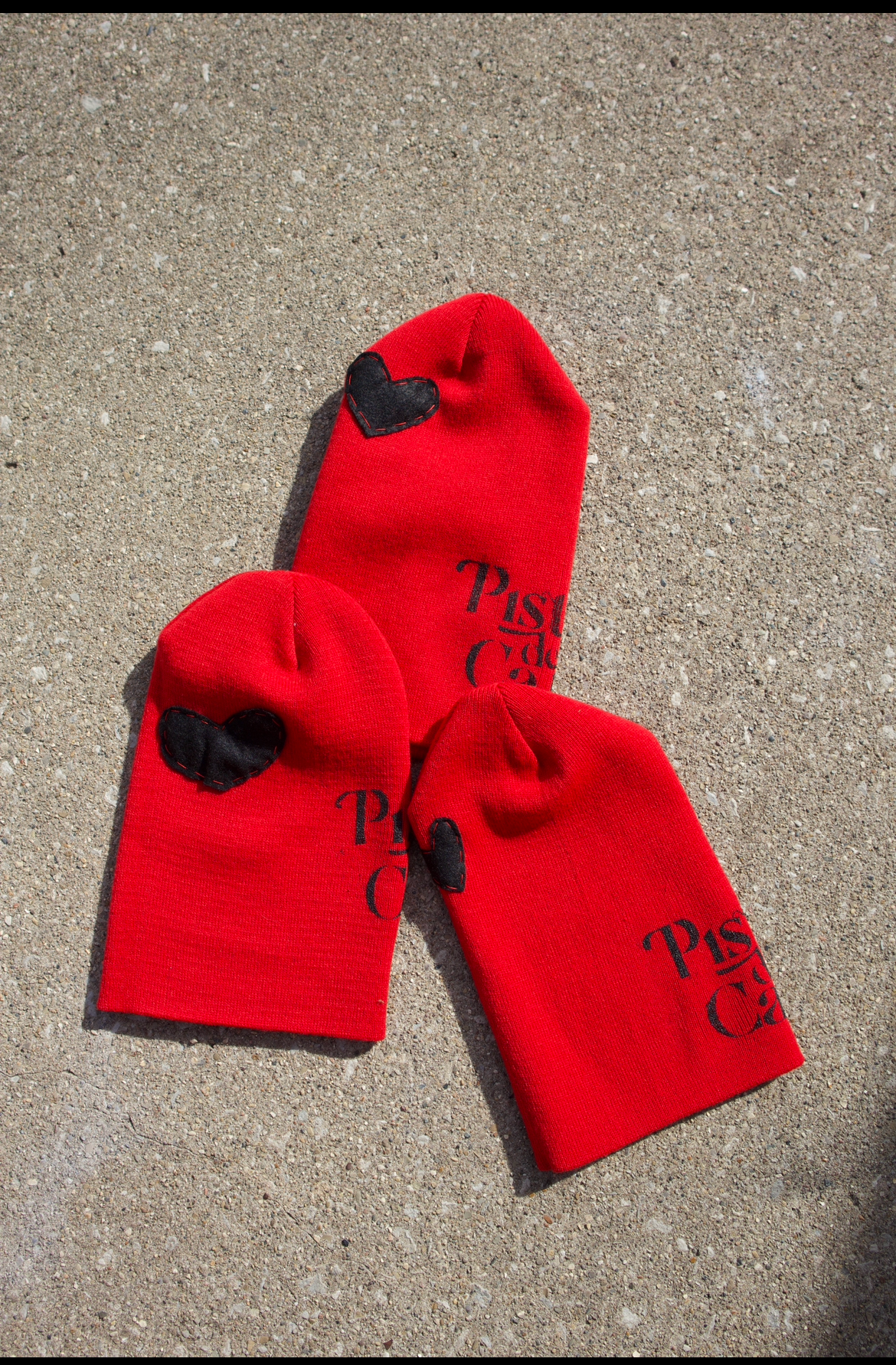 Red x Black "LOVE" Beanie